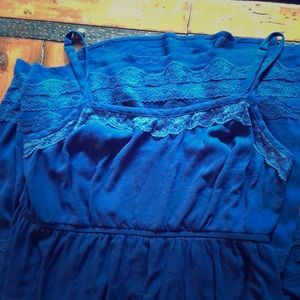 Torrid size 2x lightweight maxi dress navy blue